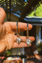 Load image into Gallery viewer, White Buffalo Turquoise Hoop
