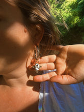 Load image into Gallery viewer, White Buffalo Turquoise Hoop
