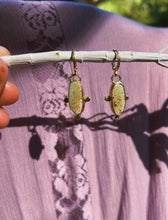 Load image into Gallery viewer, Green Turquoise Mini Drop Earrings
