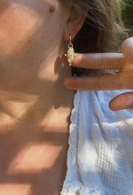 Load image into Gallery viewer, Green Turquoise Mini Drop Earrings
