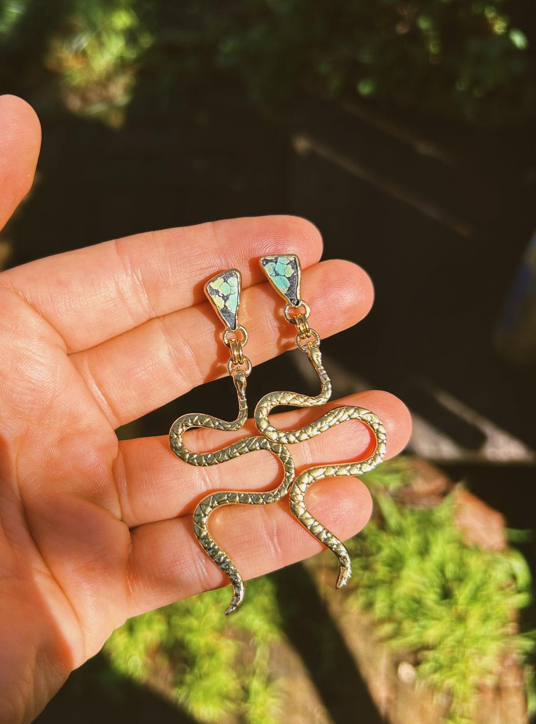 Hubei Turquoise Snake Studs