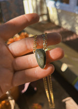 Load image into Gallery viewer, Black Sunstone Double Sunburst Chain
