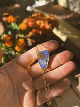 Load image into Gallery viewer, Boulder Opal + Iolite Lariat
