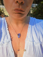 Load image into Gallery viewer, Boulder Opal + Iolite Lariat
