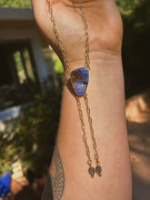 Load image into Gallery viewer, Boulder Opal + Iolite Lariat
