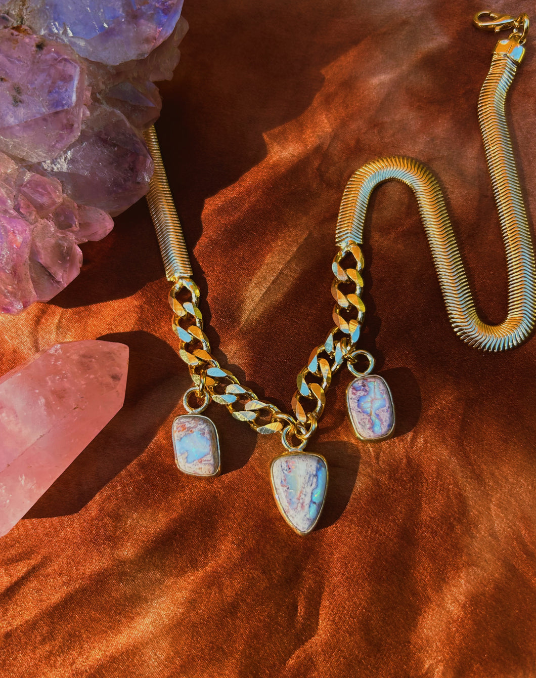 Cantera Opal Charm Necklace