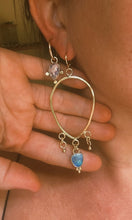Load image into Gallery viewer, Australian Opal Dottie Drop Hoops
