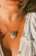 Load image into Gallery viewer, Australian Opal Stamped Crystal Quartz Pendulum
