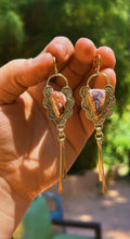 Load image into Gallery viewer, Cantera Opal Stamped Drop Earrings
