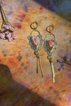 Load image into Gallery viewer, Cantera Opal Stamped Drop Earrings

