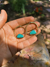 Load image into Gallery viewer, Kingman Turquoise Ouroboro Hoop
