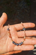 Load image into Gallery viewer, Sunstone + Peacock Pearl Necklace
