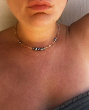 Load image into Gallery viewer, Sunstone + Peacock Pearl Necklace
