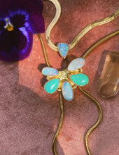 Load image into Gallery viewer, Bloom Bolo - Australian Opal + Kingman Turquoise
