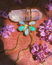 Load image into Gallery viewer, Bloom Bolo - Australian Opal + Kingman Turquoise
