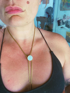 Carved Mother of Pearl Moon Bolo
