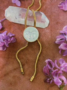 Carved Mother of Pearl Moon Bolo