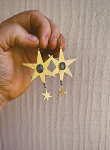 Star Earrings - Australian Opal 002