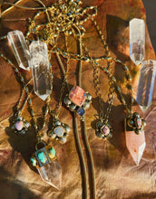 Load image into Gallery viewer, Cantera Opal + Iolite Stamped Bolo
