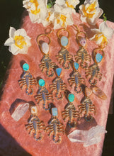 Load image into Gallery viewer, Scorpio Mini Hoops - Cantera + Australian Opal 002
