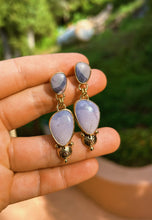Load image into Gallery viewer, Hyacinth Jasper Stamped Double Drop Earring
