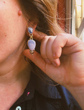 Load image into Gallery viewer, Hyacinth Jasper Stamped Double Drop Earring
