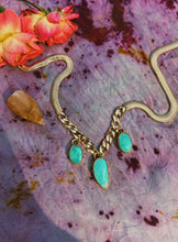 Load image into Gallery viewer, Kingman Turquoise Cuban Link X Herringbone Charmer
