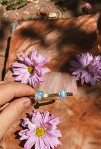 Australian Opal Stamped Double  Bangle