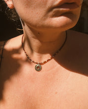 Load image into Gallery viewer, Garnet Talisman Disc Necklace
