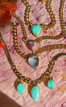Load image into Gallery viewer, Kingman Turquoise Cuban Link X Herringbone Charmer
