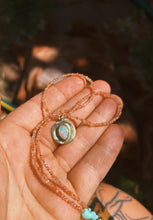 Load image into Gallery viewer, Sunstone + Australian Opal Talisman Disc Necklace
