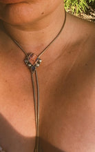 Load image into Gallery viewer, Cantera Opal + Iolite Stamped Bolo
