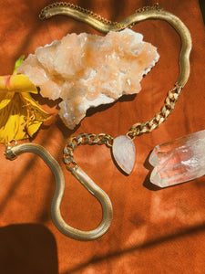 Herringbone x Curb Chain - Moonstone