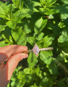 Cantera Opal Stamped Bangle  001 //