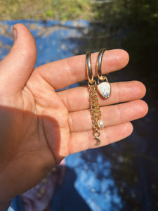 Dendritic Agate Multi Hoop