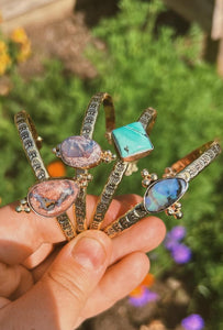 Turquoise Stamped Bangle