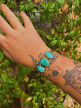 Load image into Gallery viewer, Triple Turquoise Stamped Bangle
