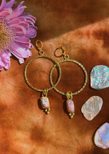 Load image into Gallery viewer, Cantera Opal Stamped Hoop
