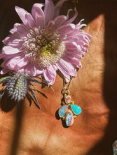 Load image into Gallery viewer, Cantera + Australian Opal / Kingman Turquoise Cluster Necklace
