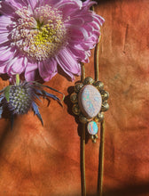 Load image into Gallery viewer, Cantera + Ethiopian Opal Stamped Border Bolo
