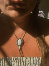 Load image into Gallery viewer, Cantera + Ethiopian Opal Stamped Border Bolo
