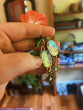 Load image into Gallery viewer, Moonstone + Opal Star Drop Earring
