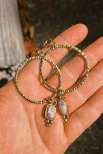 Load image into Gallery viewer, Cantera Opal Stamped Hoop
