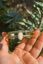 Load image into Gallery viewer, Variscite Stamped Bangle Set
