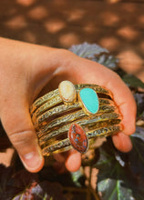Load image into Gallery viewer, Kingman Turquoise Stamped Bangle Set
