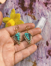 Load image into Gallery viewer, Spiderweb Turquoise Borderlands Earrings
