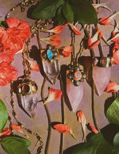 Load image into Gallery viewer, Rose Quartz + Cantera Crown Pendulum Bolo
