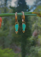 Load image into Gallery viewer, Kingman Turquoise x Amethyst Point Multi Hoop
