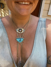 Load image into Gallery viewer, Triple Opal Evil Eye Bolo
