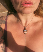 Load image into Gallery viewer, The Bold as Love Lariat - Cantera + Australian Opal + Faceted Sunstone
